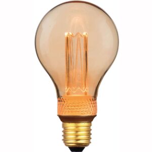 Freelight 3 standen lamp Standaard Ø75mm, LED, Goud Glas, Lang Filament, 240V 5W 200lm E27 1800K energielabel F