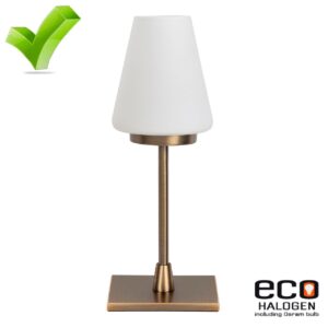 Tafellamp Touch brons – Dimbare moderne designlamp met vierkante voet