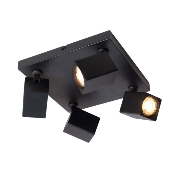 vierkante-spot-4-lichts-zwart-gu10-10 vierkante-spot-4-lichts-zwart-gu10-10