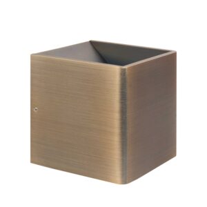 Wandlamp Stretto kubus brons LED