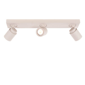 Verstelbare plafondspot Razza | 3 lichts | zandkleur / crème | 54 x 8 cm | GU10