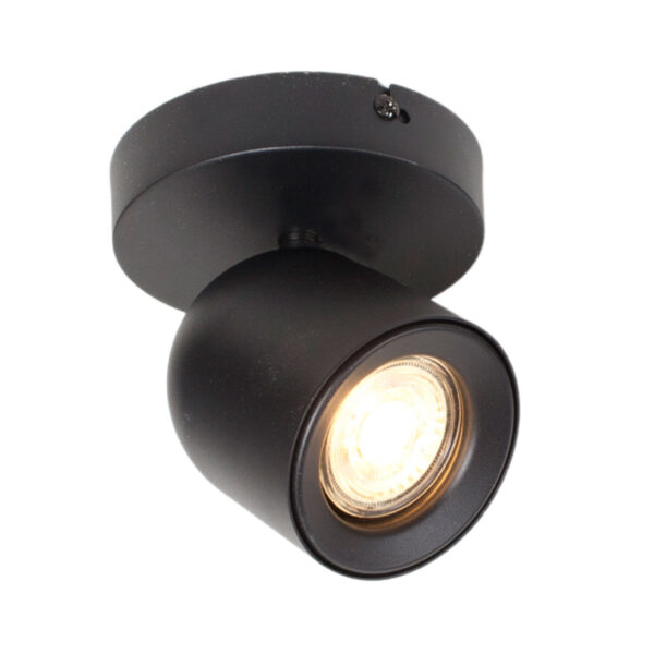 zwarte-1-lichts-spot-rond-gu10-15 zwarte-1-lichts-spot-rond-gu10-15